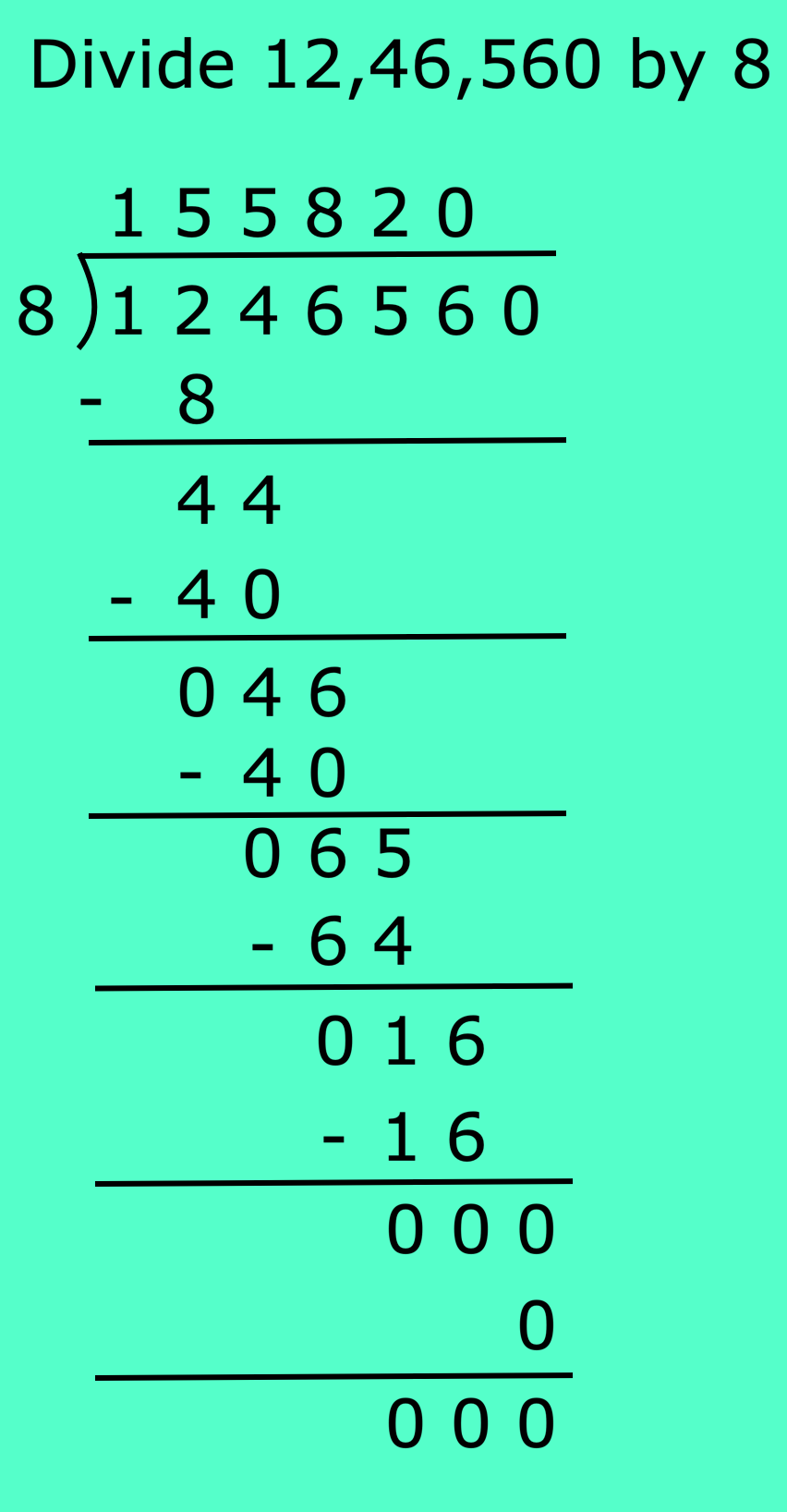 Division of Large Numbers