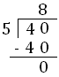 Division using Multiplication Table