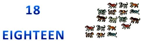 We write 18 as Eighteen.