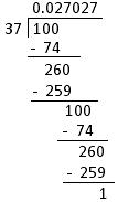 Example of Pure Recurring Decimal