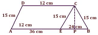 examples on area of trapezium