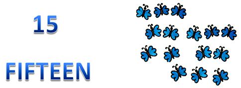 We write 15 as Fifteen.