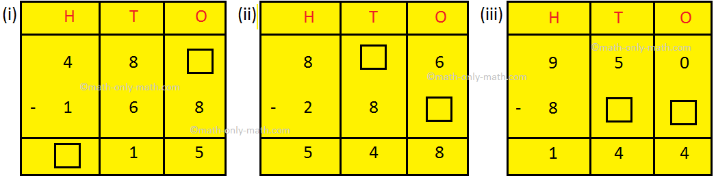 Fill in the Missing Subtraction