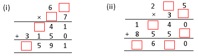 Find out the missing digits