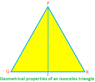 Geometrical Properties of an Isosceles Triangle
