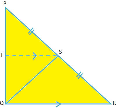 Midpoint Theorem on Right-angled Triangle