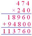 multiplication by a 3-digit numbers