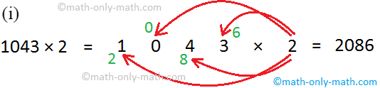 Multiply 4-Digit Numbers by 1-Digit Number