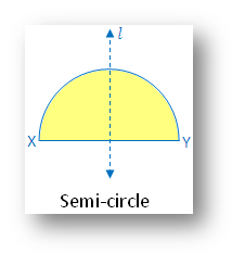 Semi-circle Line Symmetry