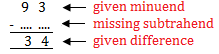 Subtraction Facts of Large Numbers