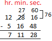 Subtraction of Hours and Minutes