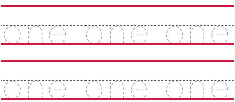 Trace the numbers in words