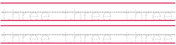 Trace the numbers in words