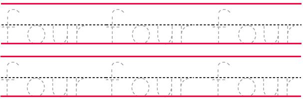 Trace the numbers in words