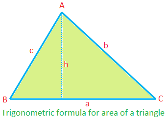 Trigonometric Formula for Area of a Triangle