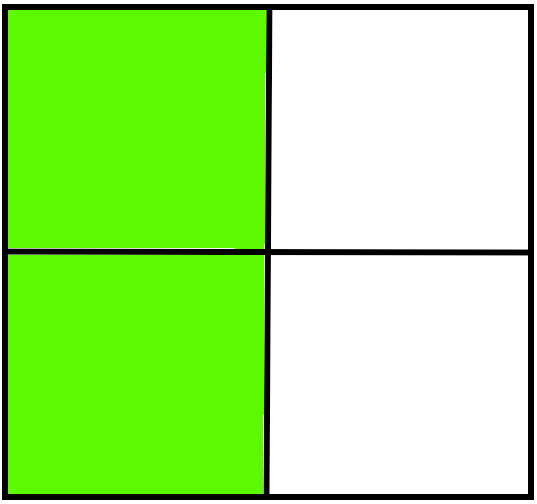 Two-Fourths is Green