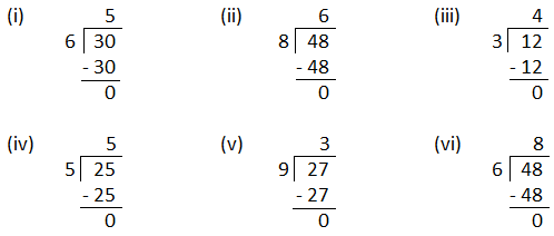 Worksheet on Divide using Multiplication Table