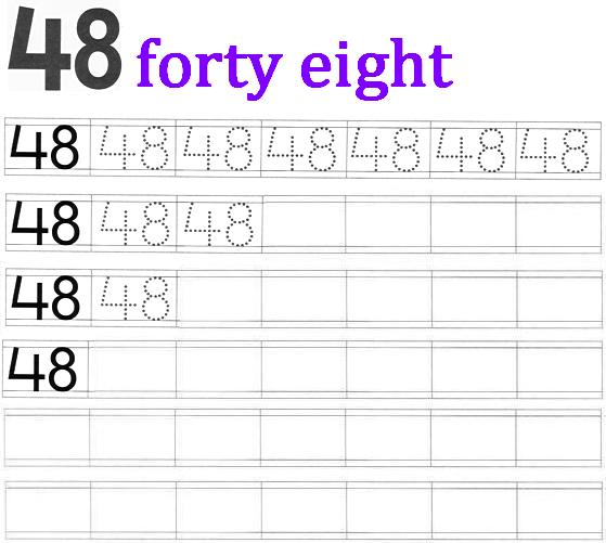 worksheet on number 48