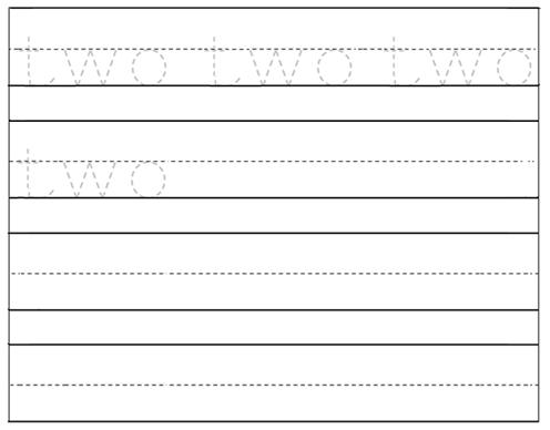 Worksheet on Number Two