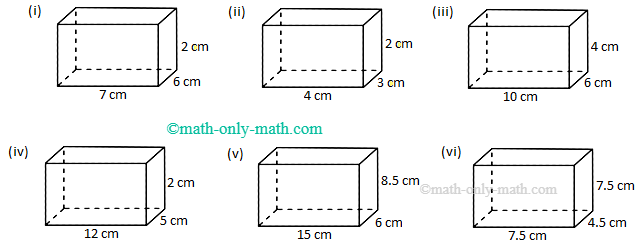 Worksheet on Volume of a Cube and Cuboid