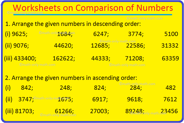 Ordering 7 Digit Numbers